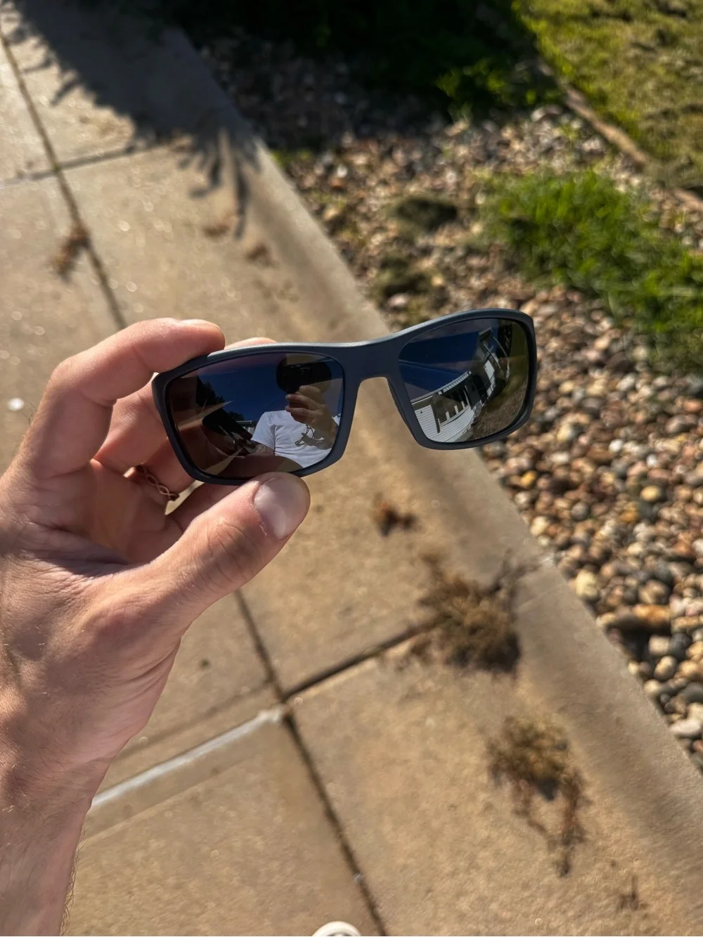 NEW REVO REBEL Matte Blue Navy POLARIZED Grey Lens Sunglass 1137N 05 GY No Case